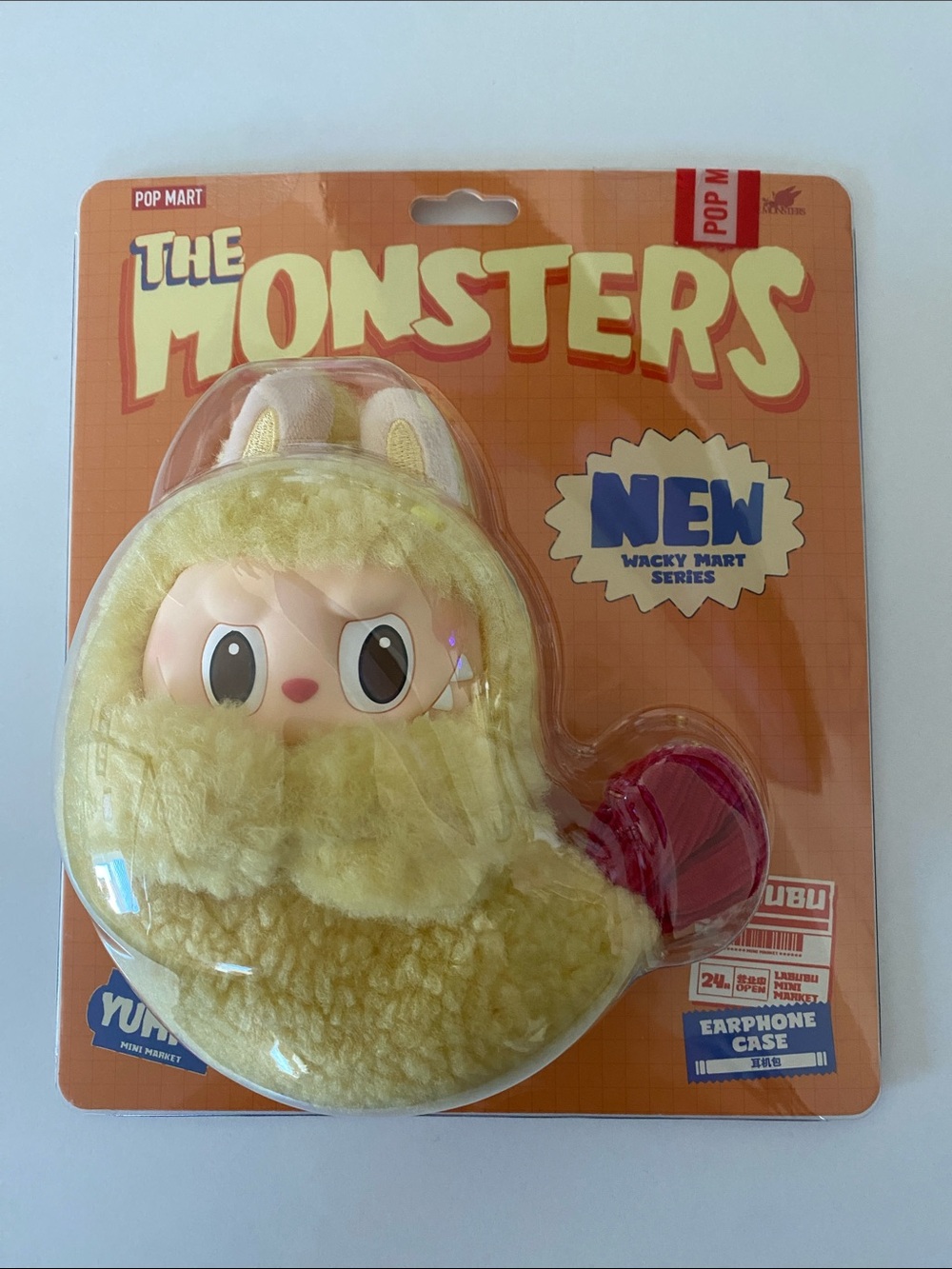POP MART The Monsters Plush Earphone Case - Yellow